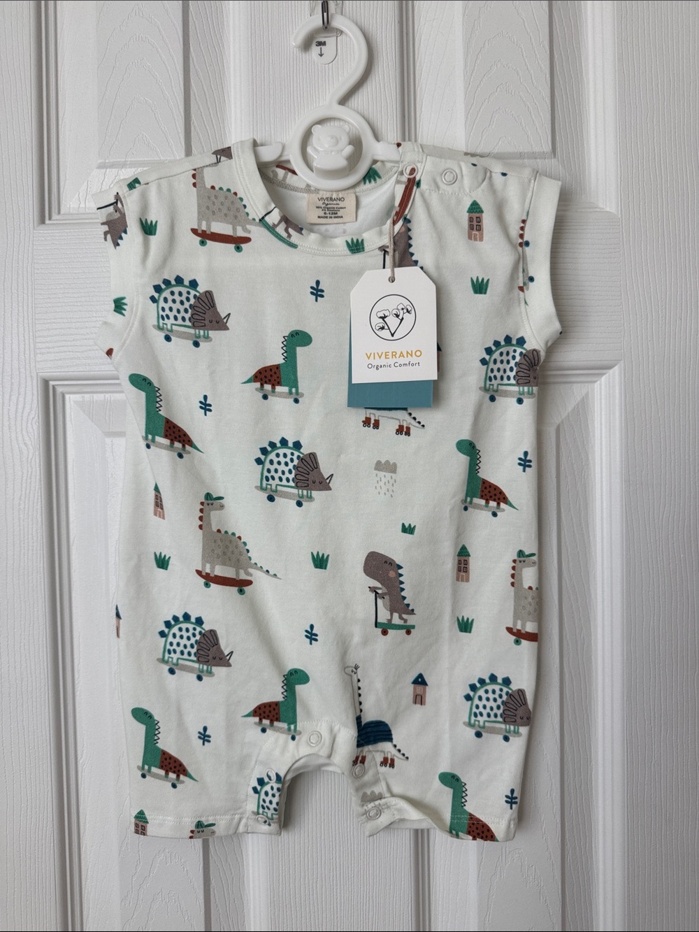 Dino Print Organic Cotton One-Piece